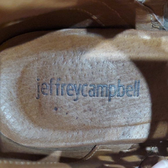 Jeffrey Campbell Tan Ankle Booties with Cutout Design - Picture 2 of 7